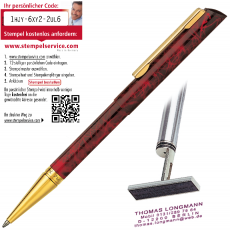 3089TG rot/Gold mit Textplattengutschein