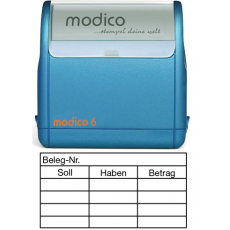 Kontierung m6-K2 blau ca.63x33mm