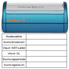 Kontierung m10-K1 blau 80x42mm