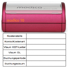 Kontierung m10-K1 rot 80x42mm