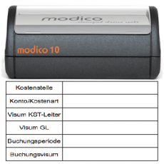 Kontierung m10-K1 schwarz 80x42mm