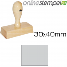 Holzstempel 30x 40mm, max. 8 Zeilen