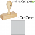 Holzstempel 40x 40mm, max. 11 Zeilen