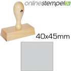 Holzstempel 40x 45mm, max. 11 Zeilen