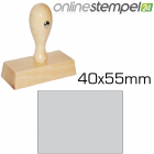 Holzstempel 40x 55mm, max. 11 Zeilen