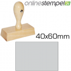 Holzstempel 40x 60mm, max. 11 Zeilen