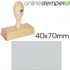 Holzstempel 40x 70mm, max. 11 Zeilen