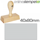 Holzstempel 40x 80mm, max. 11 Zeilen