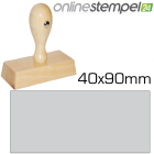 Holzstempel 40x 90mm, max. 11 Zeilen