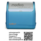 modico 5 blau QR 63x24mm