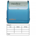 Kontierung m6-K4 blau ca.63x33mm