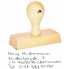 woodico 4-Zeilen Handschrift-Stempel